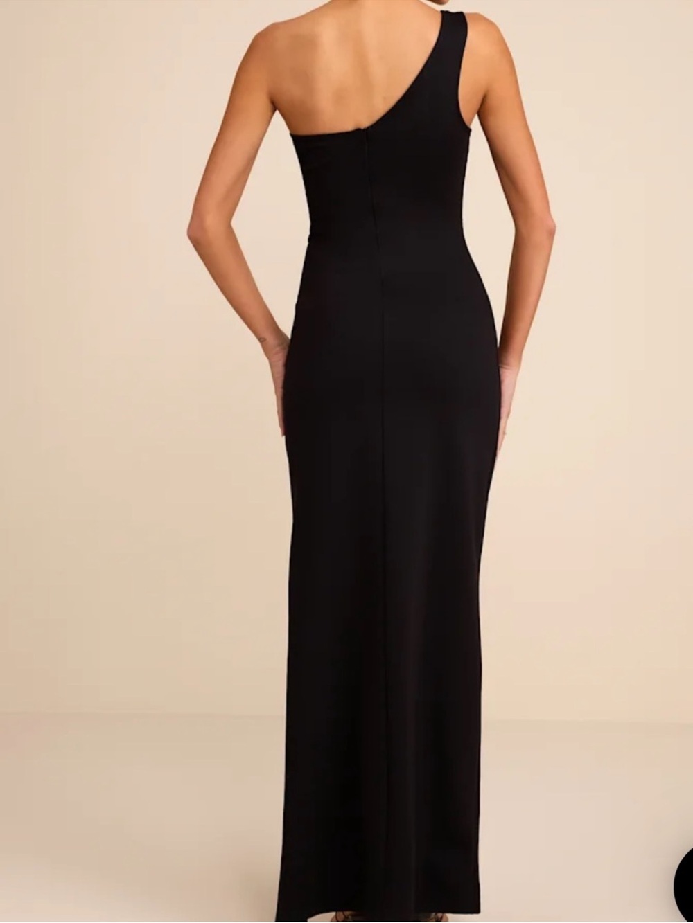 NWT Lulus Good Times Only Black One-Shoulder Maxi Dress - Picture 2 of 5